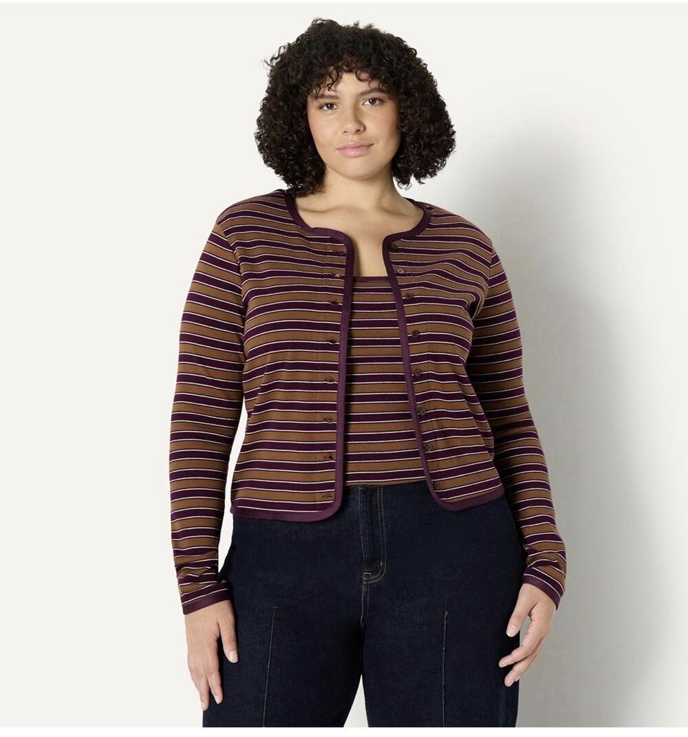Amazon Essentials Slim-Fit Ribbed Cardigan and Cami Set Women’s XXL